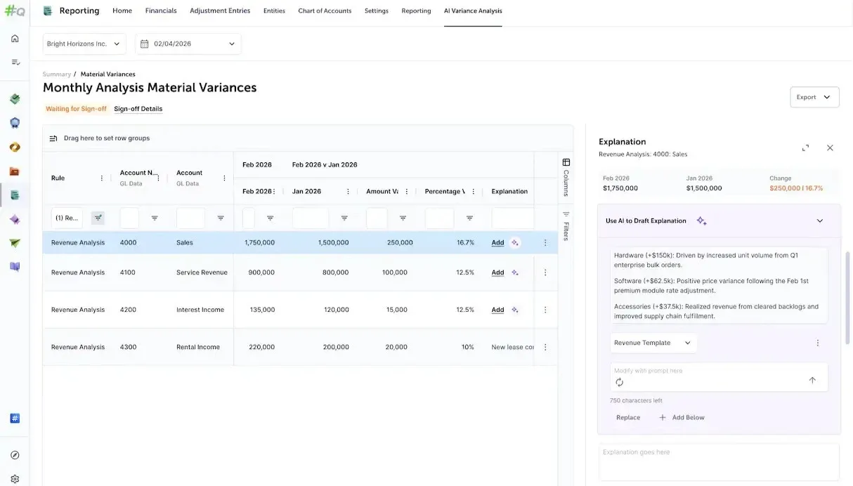Matias Medina FloQast frontend engineering work screenshot